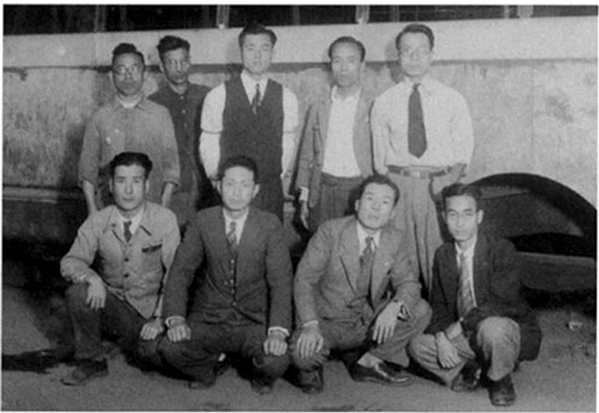 A Toyota vehicle development team of the 1950s