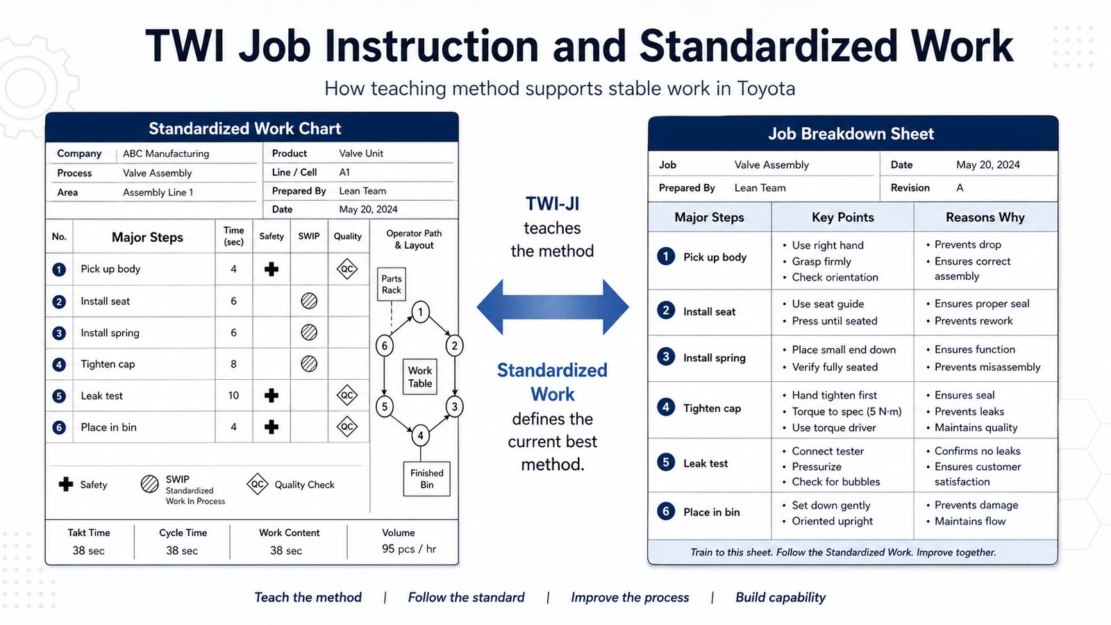 Standardized Work and Job Instruction: The Document Does Not Teach the Job