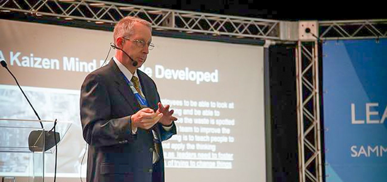 Art Smalley delivering a keynote presentation in Brazil