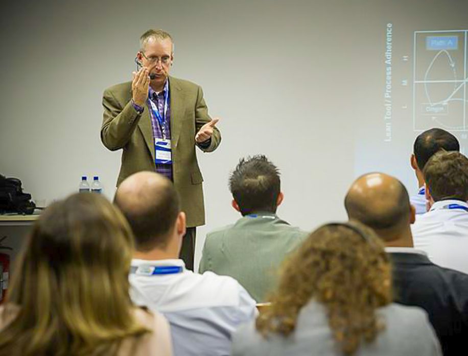 Art Smalley teaching lean concepts at a conference